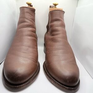 Tecovas Men's Rich Brown Leather Boots Chelsea style